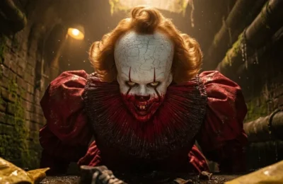 Noul Pennywise are un costum din 135 de piese. Secretul uimitor din serialul IT