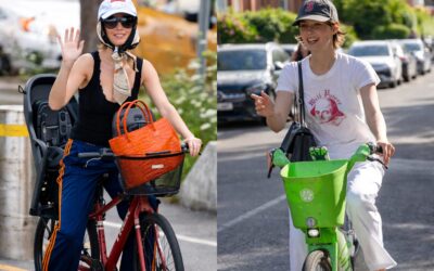 Kylie Jenner și Jennifer Lawrence poartă ținuta de bicicletă în variante adaptate pentru oraș
