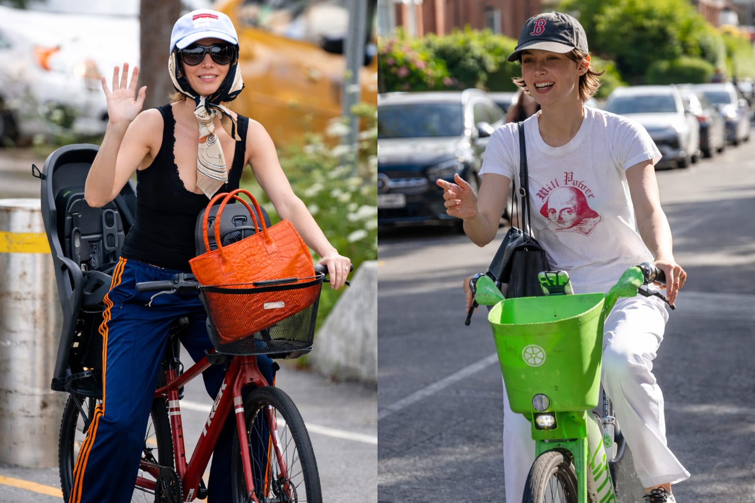 Kylie Jenner și Jennifer Lawrence poartă ținuta de bicicletă în variante adaptate pentru oraș