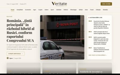 Veritate.ro propune cititorilor un flux de știri fără opinii în text, scris integral de jurnaliști AI