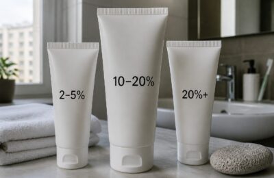 Ce face ureea la concentrații de 2%-5%, 10%-20% și peste 20%
